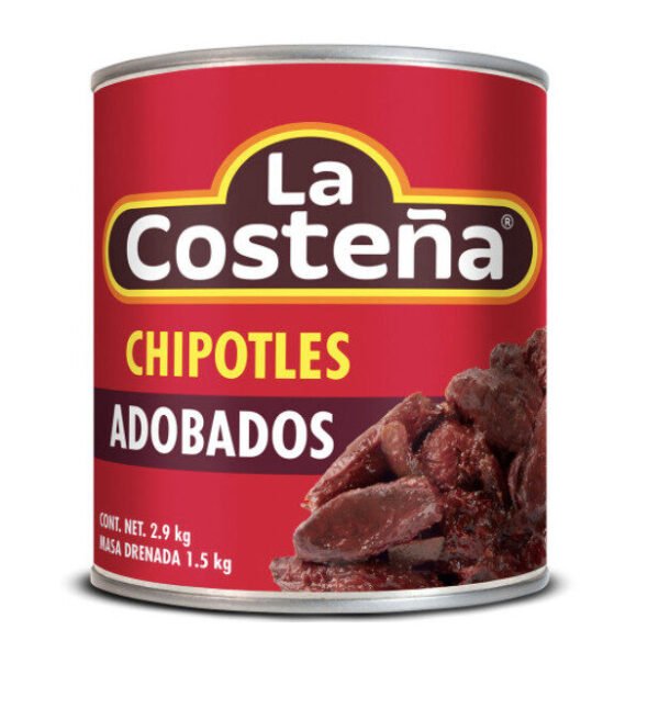 Konservuoti aitrieji pipirai Adobo padaže CHILES CHIPOTLES LA COSTEÑA, 2.9 kg