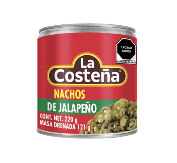 Jalapeño Nachos LA COSTEÑA, aitrieji chalapos pipirai, marinuoti, pjaustyti, 220 g